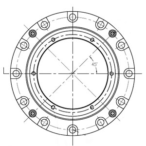 BRS075132 cross roller bearing structure